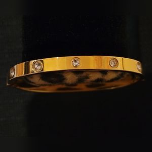 Gold zircon bracelet
